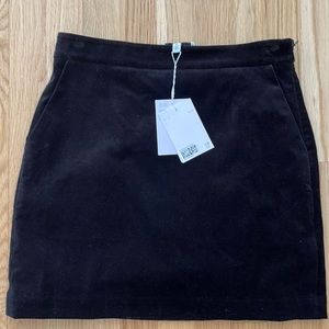 & Other Stories Black Velvet Pencil Mini Skirt 6